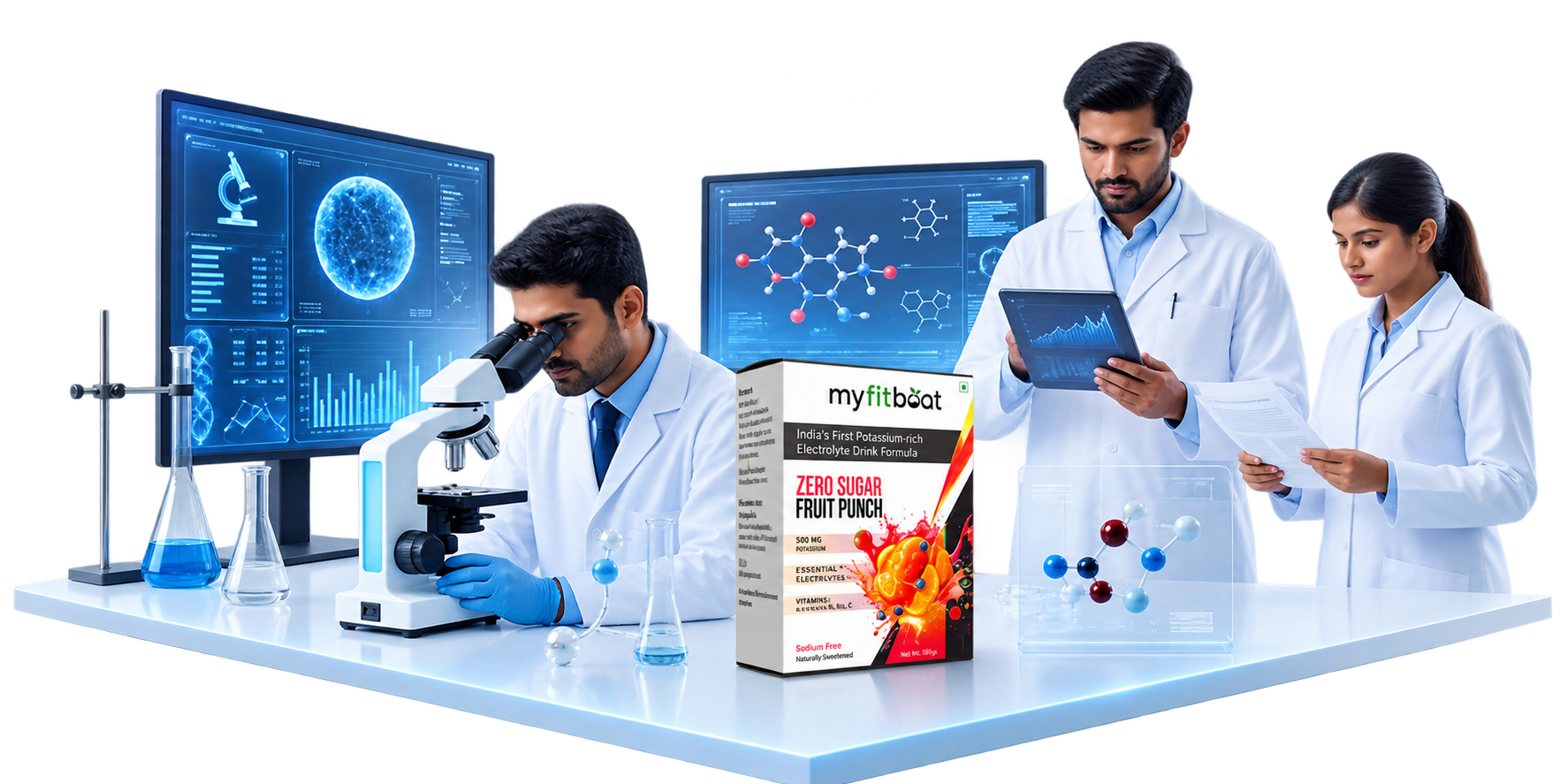 Zero Sugar Fruit Punch Electrolyte Drink Formula Lab Research